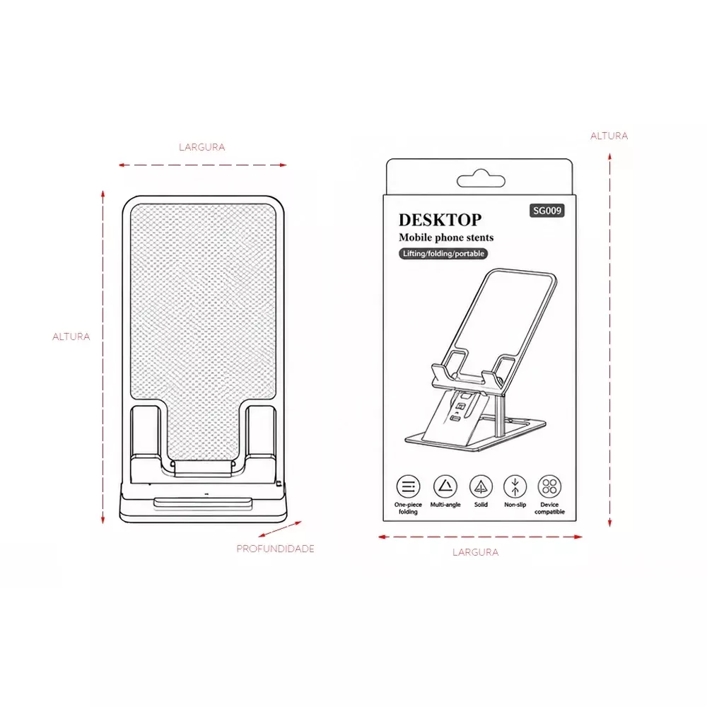 Suporte para Celular em Alumínio Personalizado 