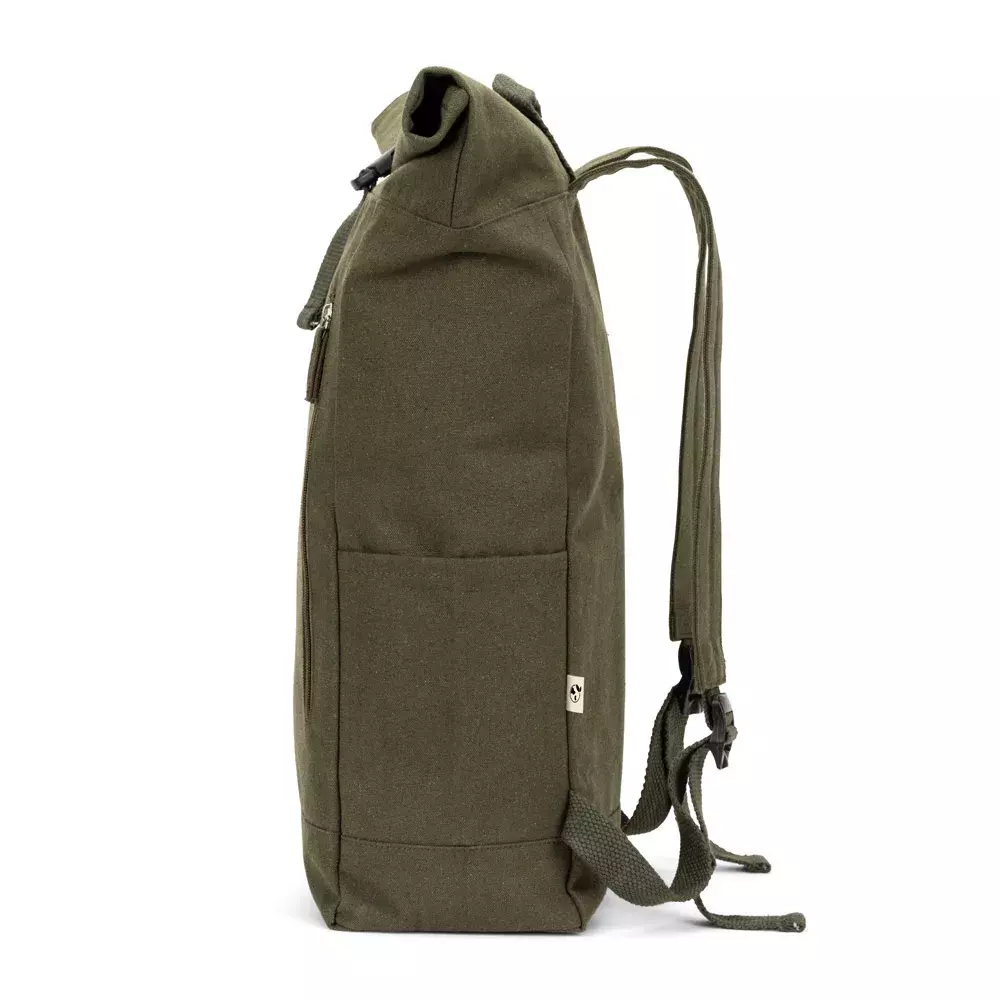 Mochila Roll Top em Algodão Reciclado Personalizada 