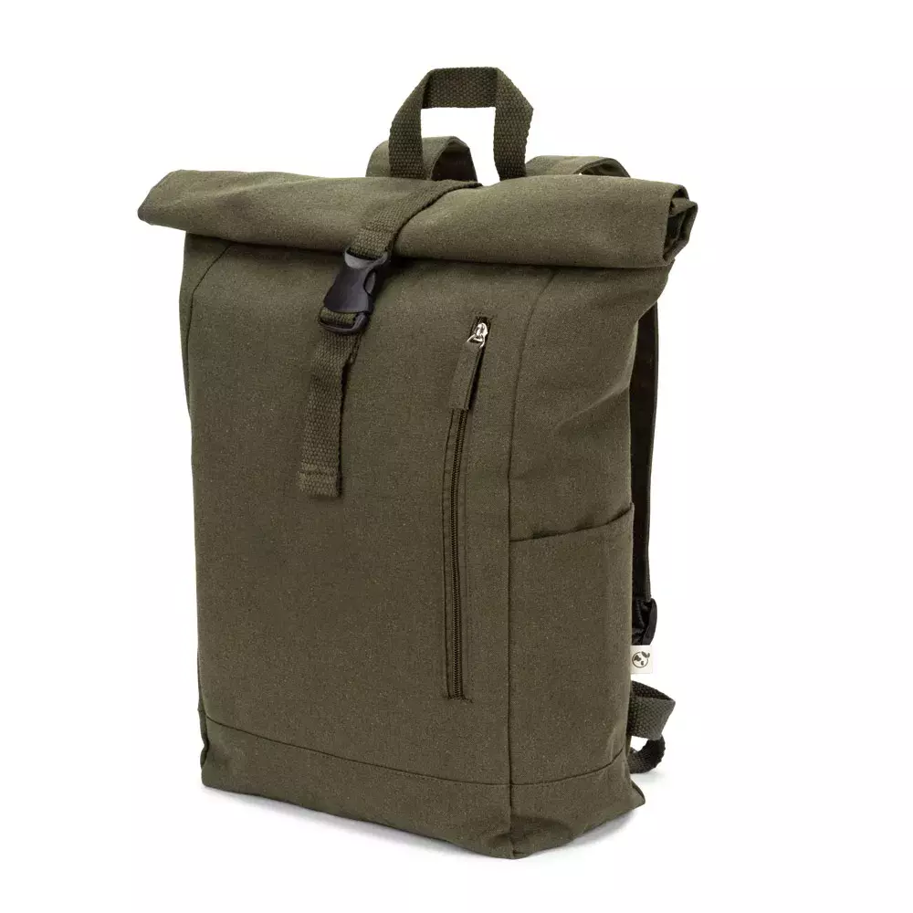 Mochila Roll Top em Algodão Reciclado Personalizada 