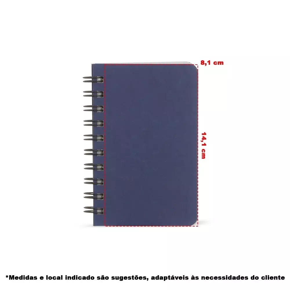 Caderno Capa Dura Kraft Personalizado - 14,1 cm x 10 cm 