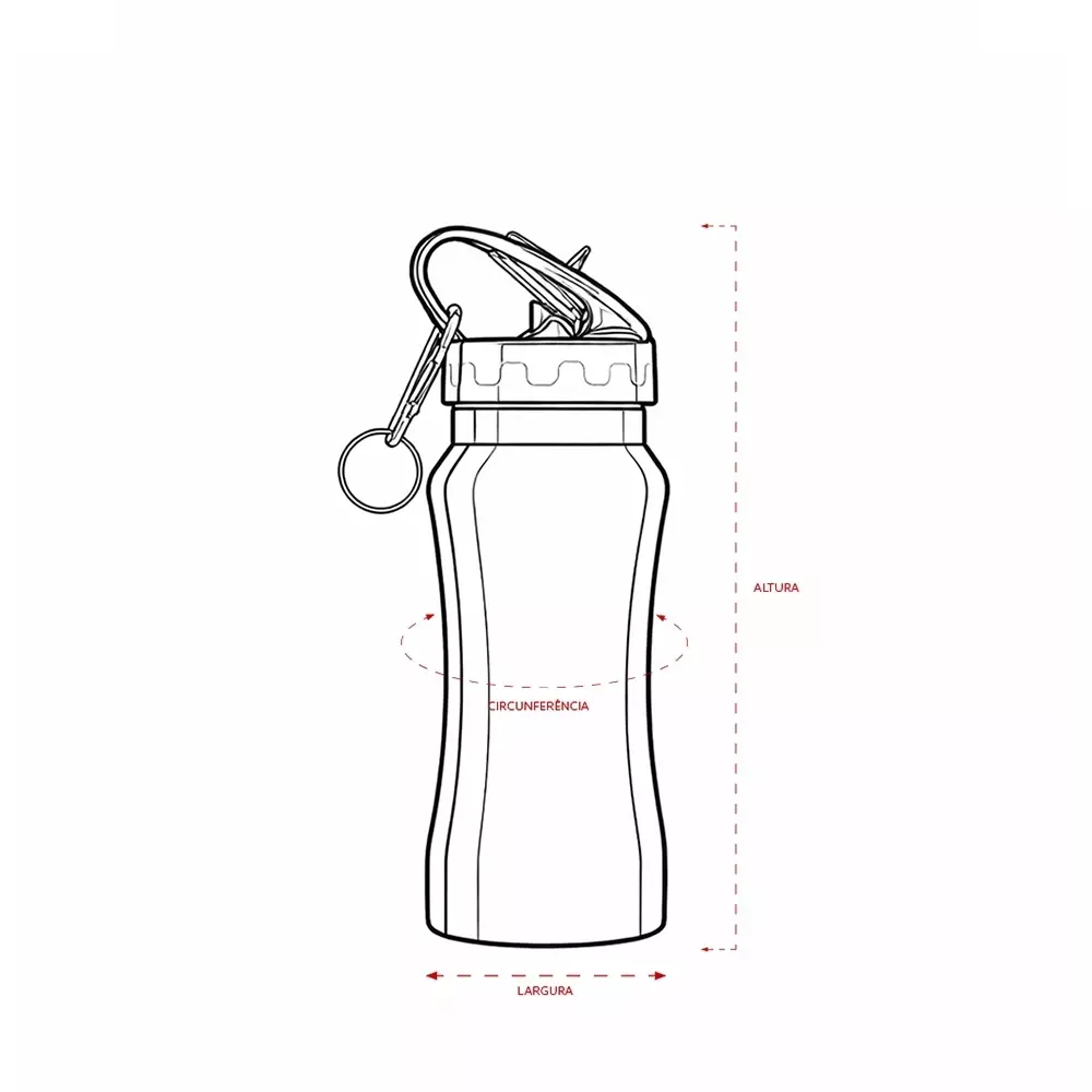 Squeeze Inox 500ml Personalizado 