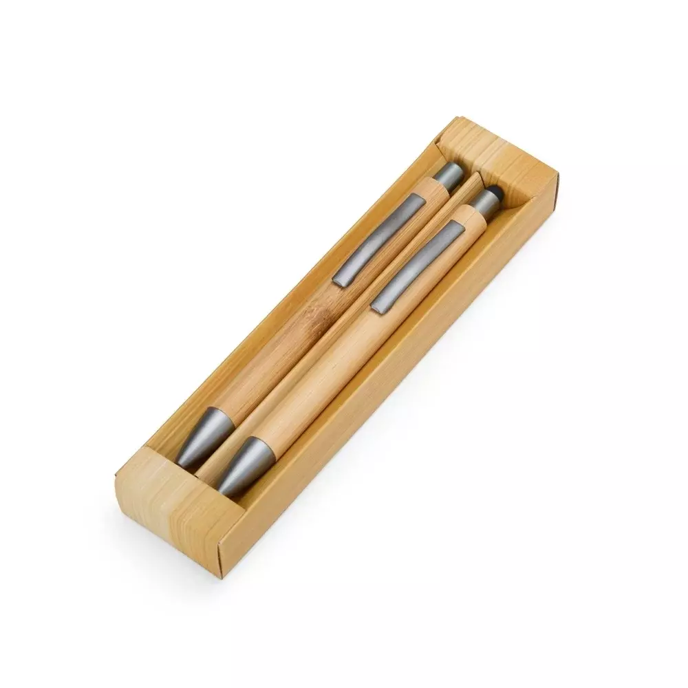 Kit Caneta e Lapiseira em Bambu Personalizado 