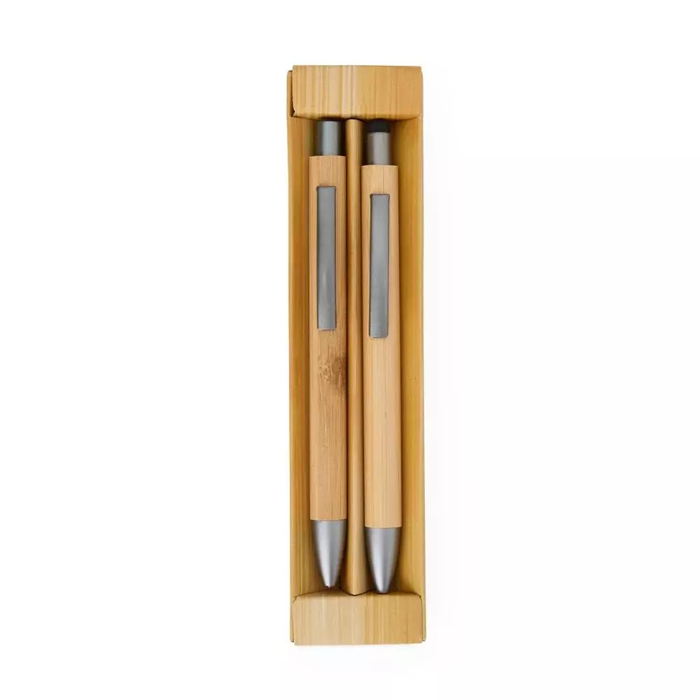 Kit Caneta e Lapiseira em Bambu Personalizado 