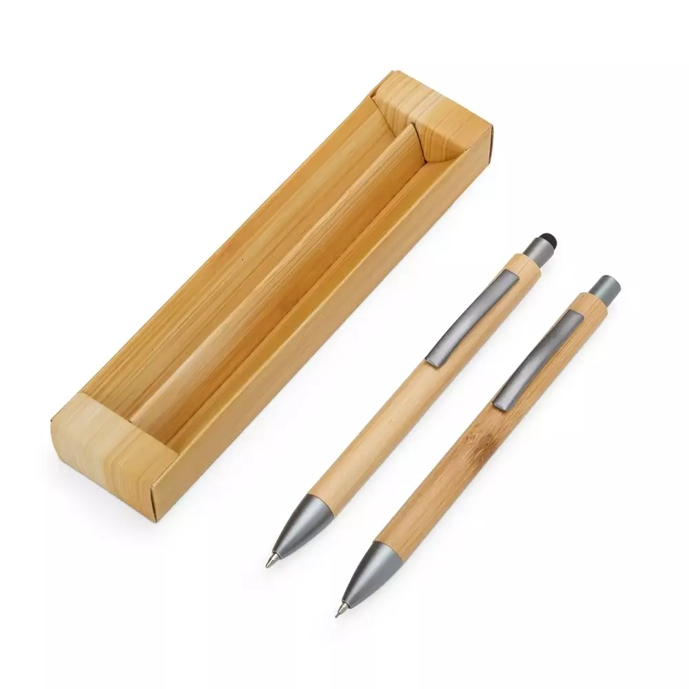 Kit Caneta e Lapiseira em Bambu Personalizado 