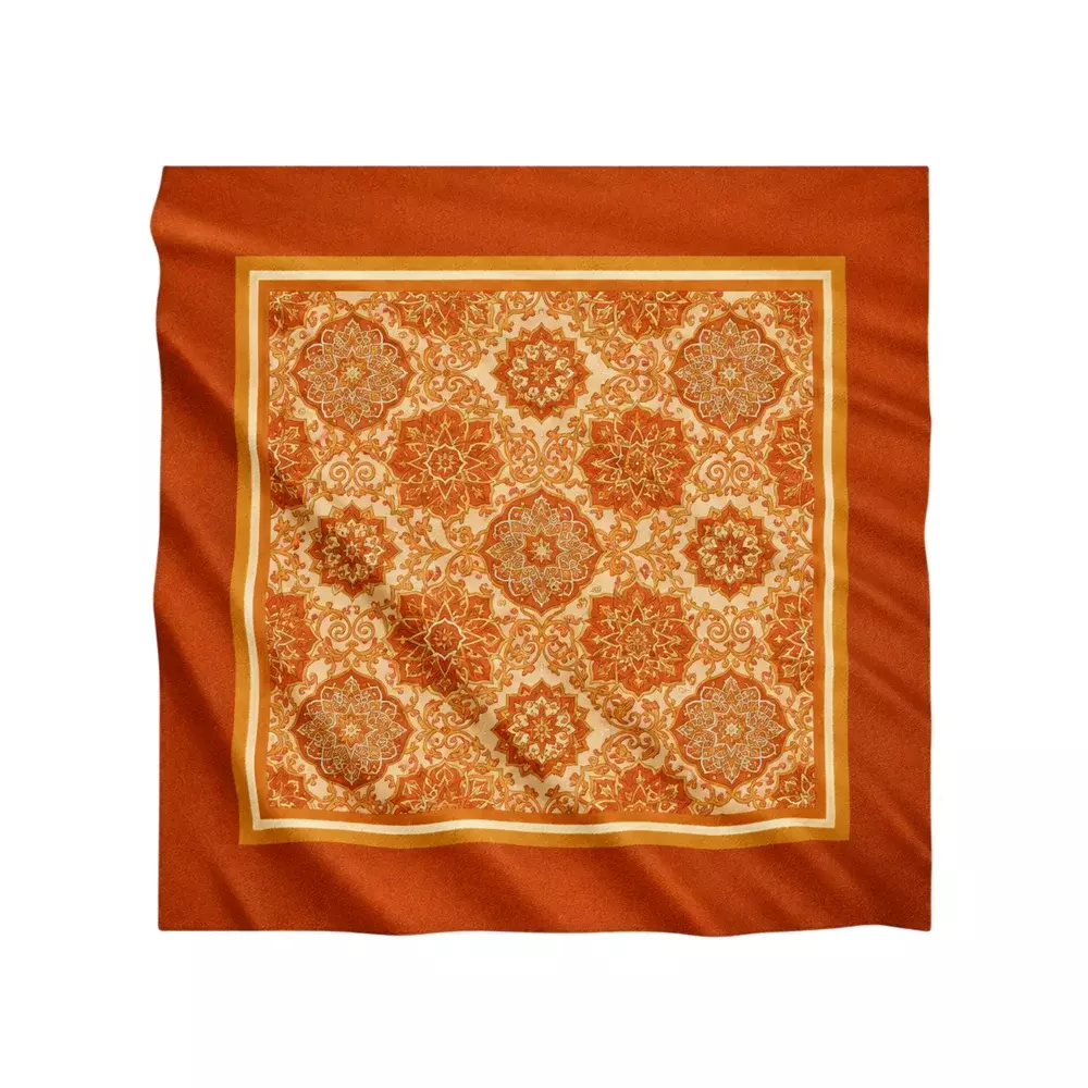 Lenço em Sedinha 100% Personalizado - 100x100 cm 