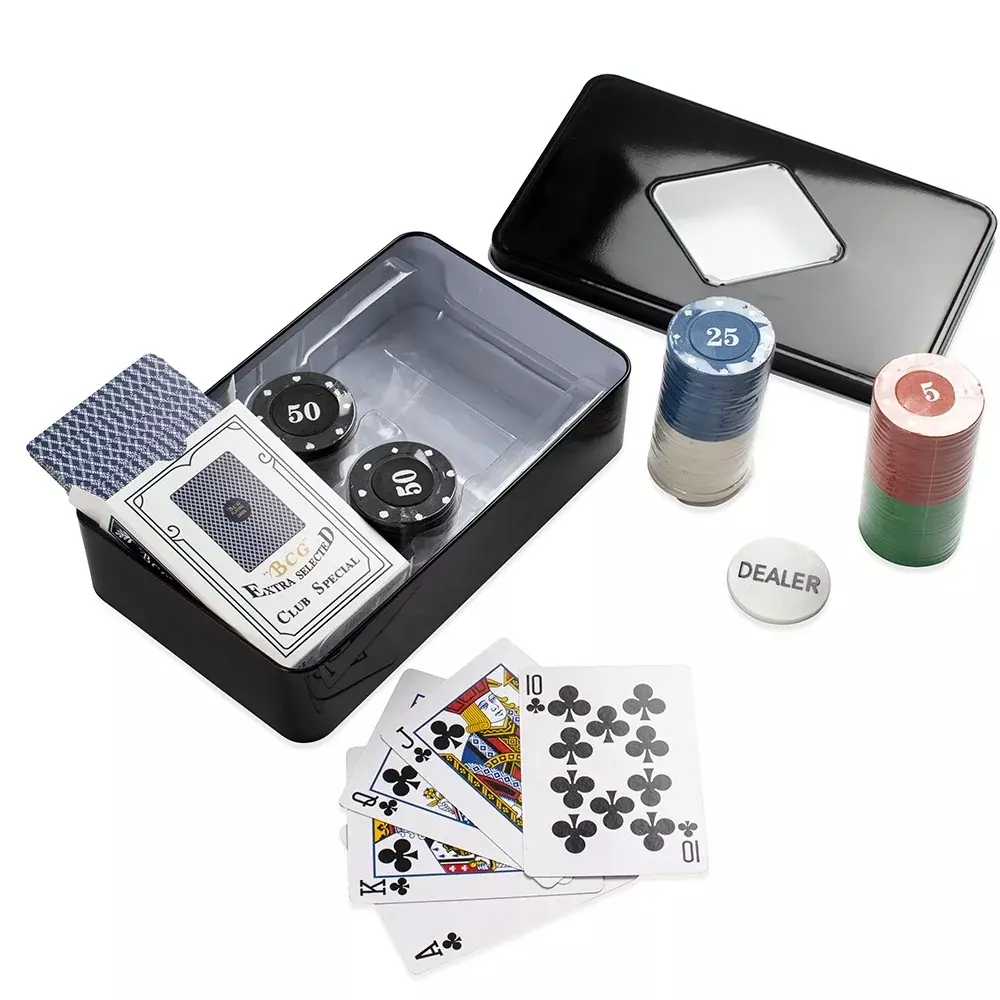 Kit Poker em Estojo Metálico Personalizado 