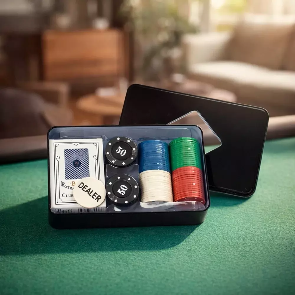 Kit Poker em Estojo Metálico Personalizado 