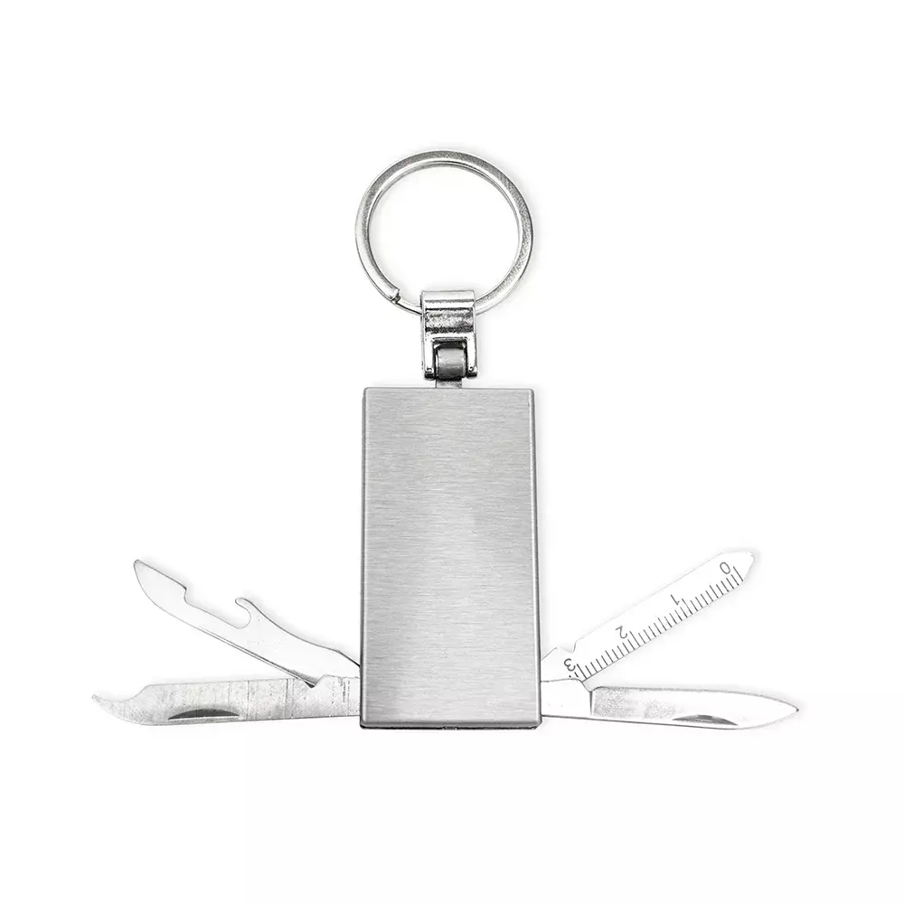 Chaveiro Canivete Inox 4 Funções Personalizado 