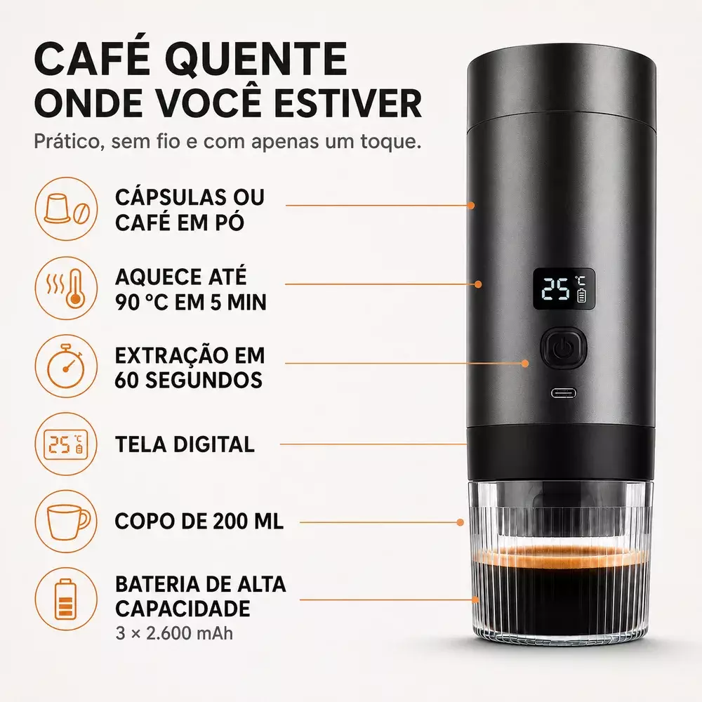 Cafeteira Portátil Personalizada 