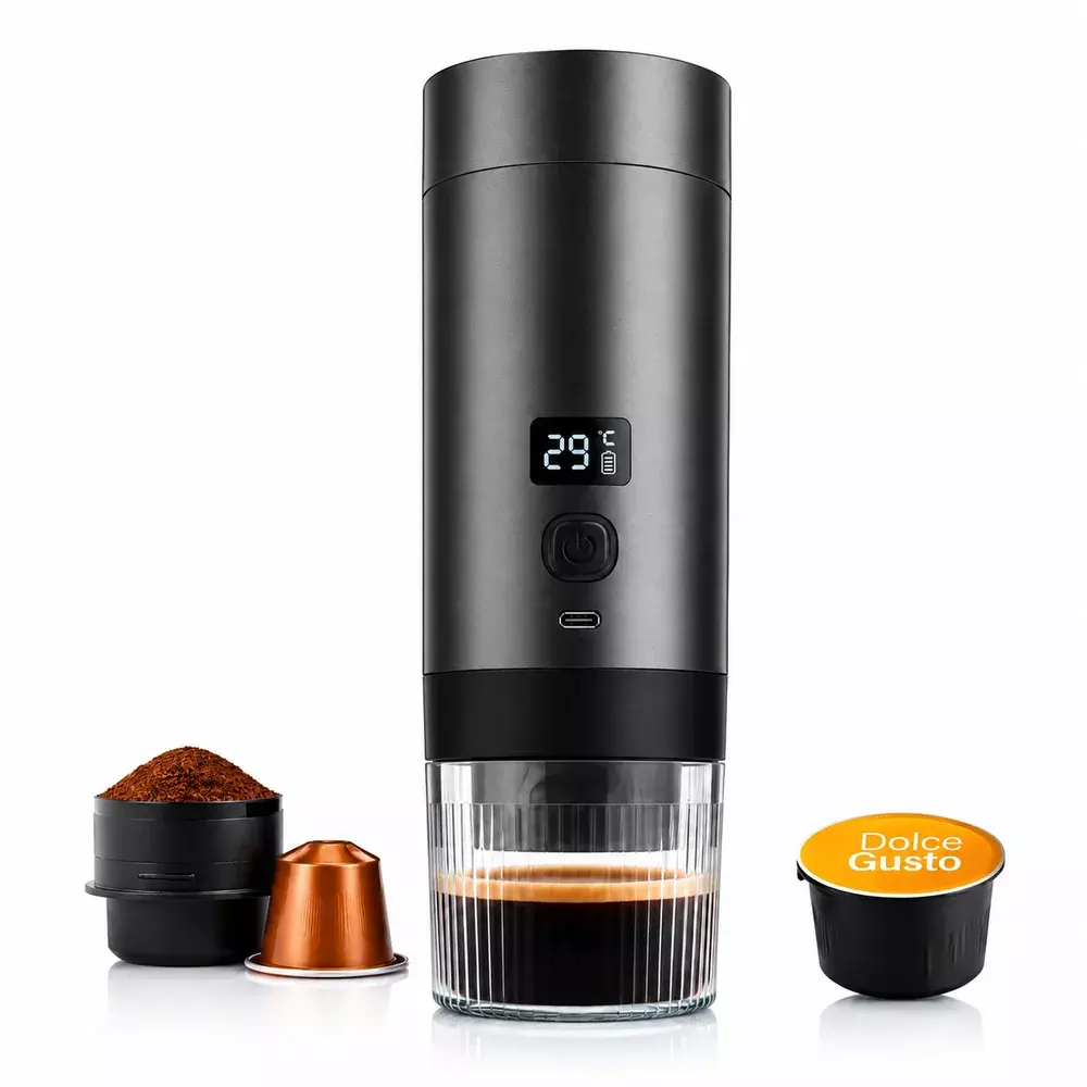 Cafeteira Portátil Personalizada Preto
