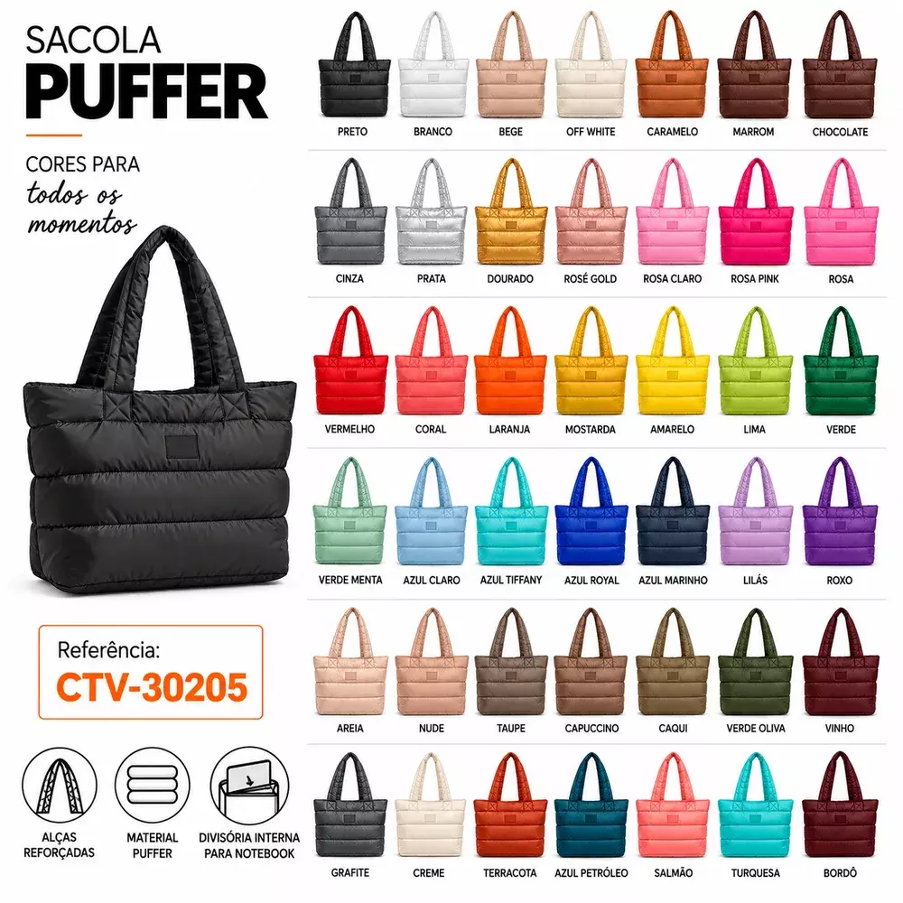 Sacola Puffer para Notebook Personalizada 