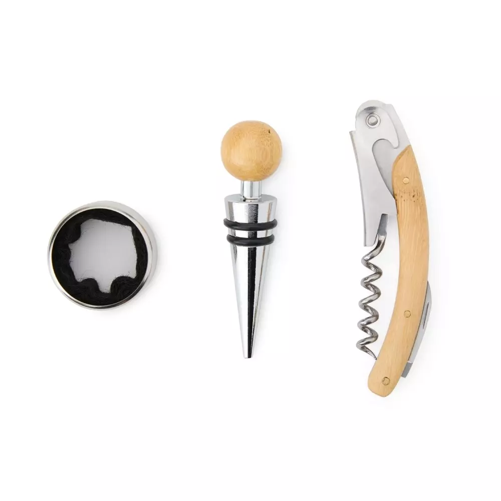 Kit Vinho em Bambu 3 Peças Personalizado 