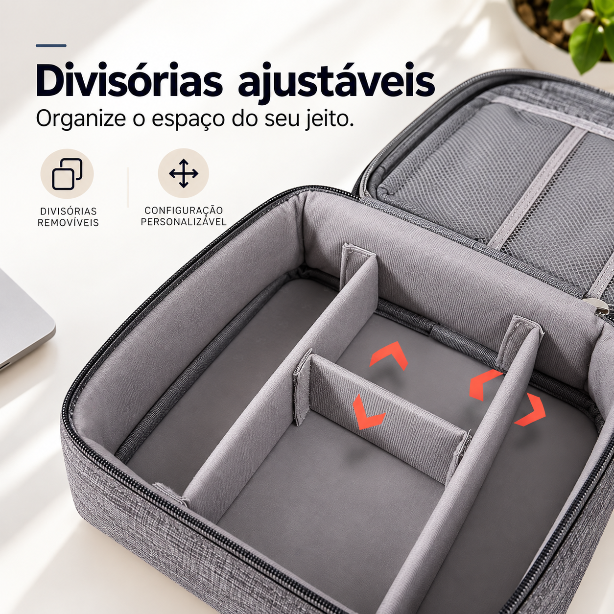 Case Organizador de Cabos e Eletrônicos Personalizado 
