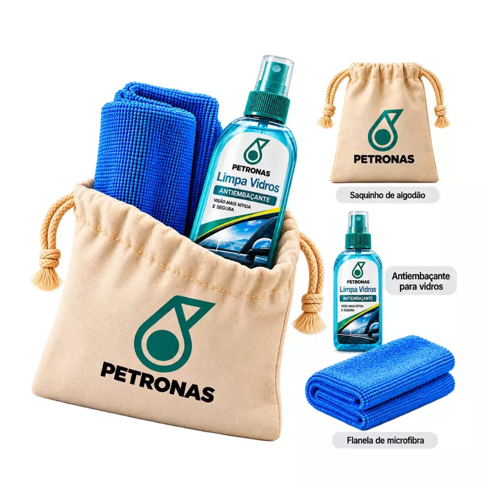 Kit Limpeza de Vidros Automotivo Personalizado 