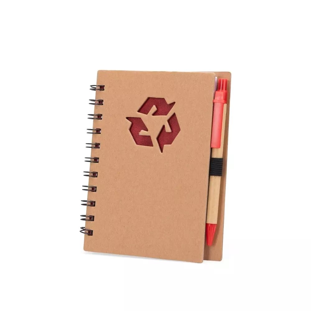 Caderno Ecológico Kraft com Caneta Personalizado - 16 x 12,7 cm 