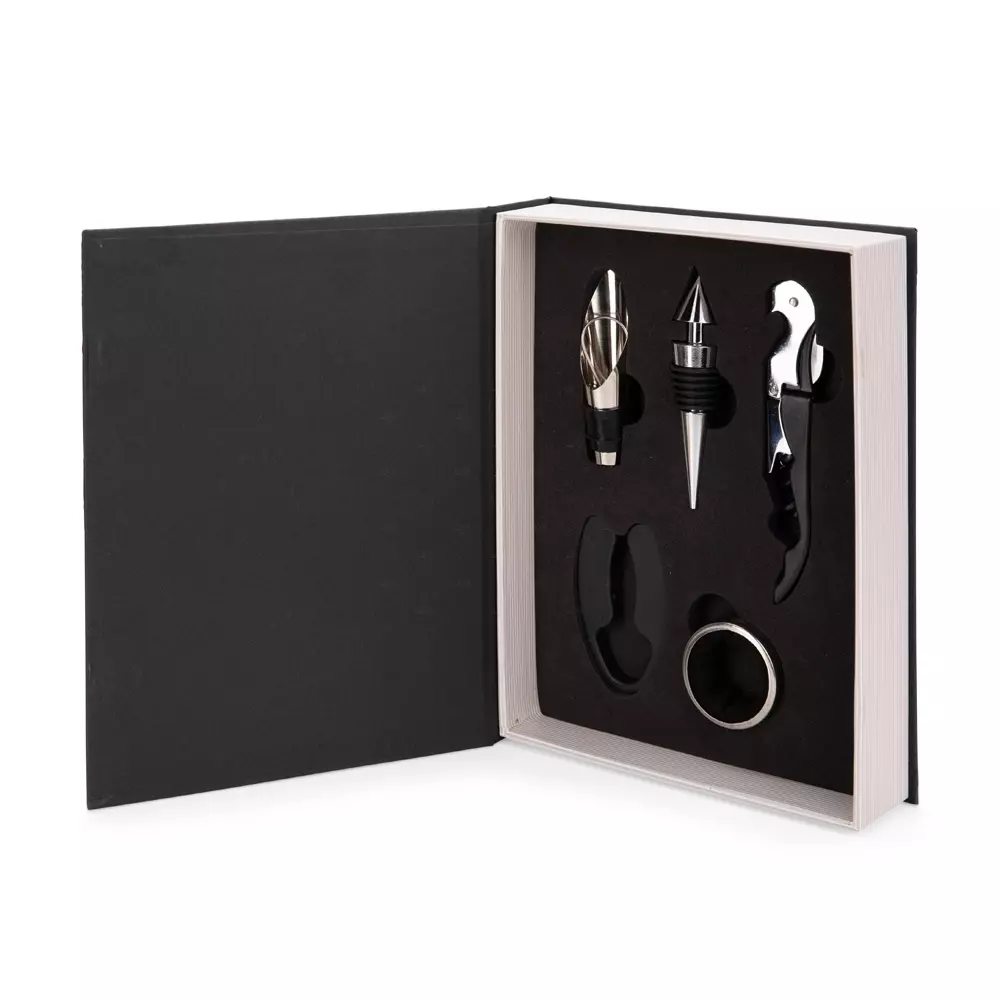 Kit Vinho em Formato Livro 5 Peças 