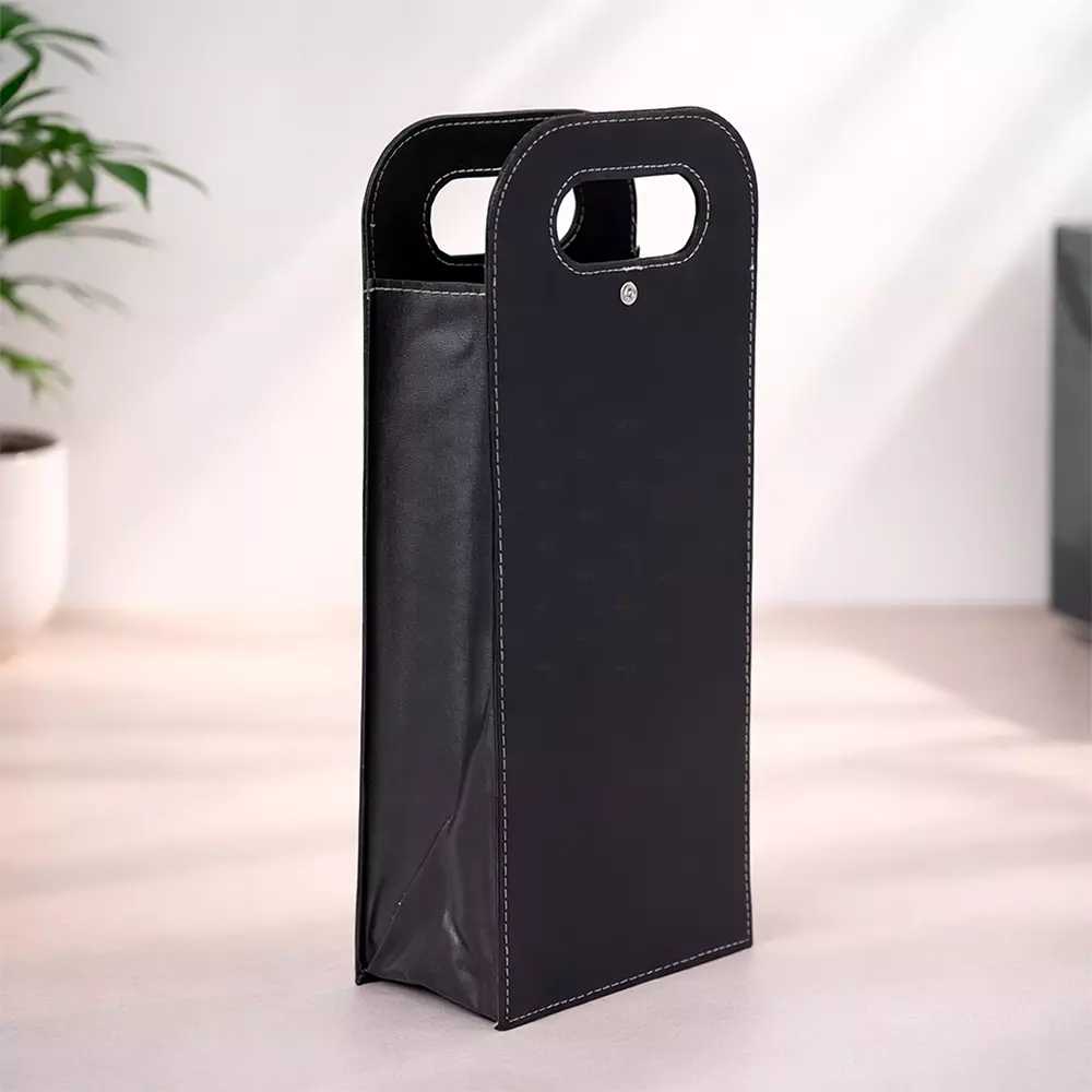 Porta-vinho Duplo em Couro Sintético Personalizado 
