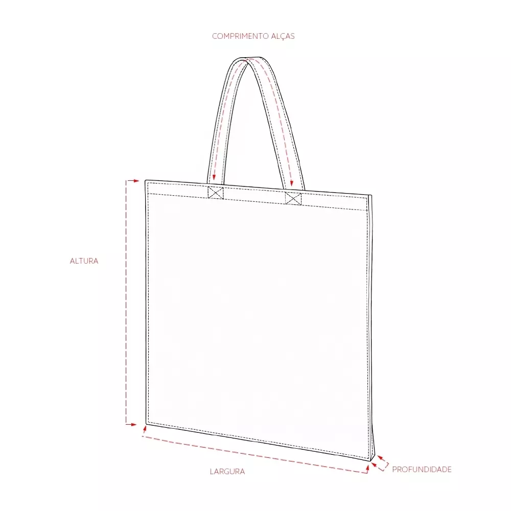 Sacola em TNT 120g/m² Metalizada Personalizada 
