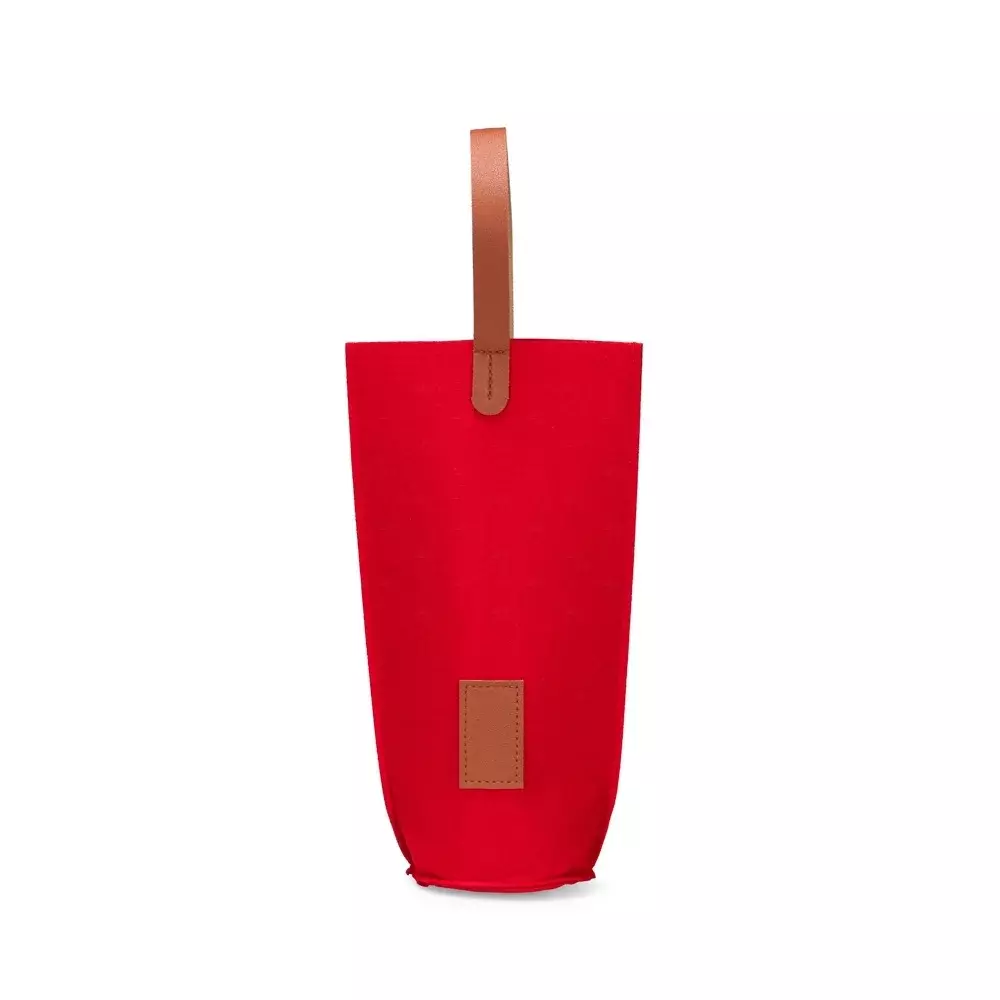 Sacola Porta-Vinho em Feltro com Plaquinha Personalizada 