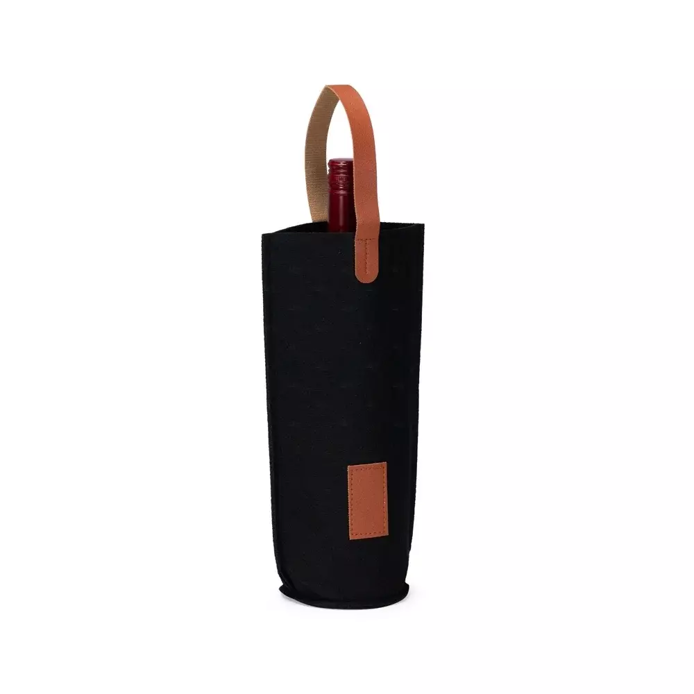 Sacola Porta-Vinho em Feltro com Plaquinha Personalizada 
