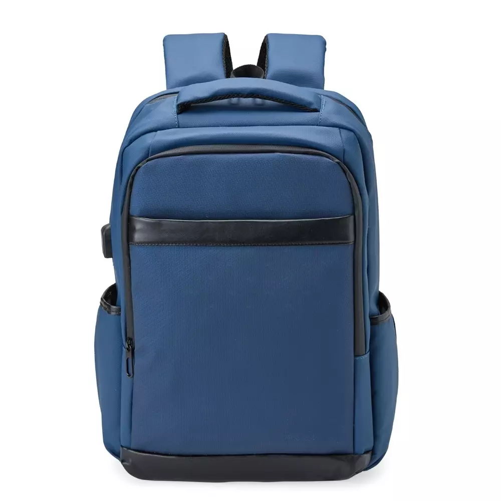 Mochila de Couro Sintético USB 26L Personalizada 
