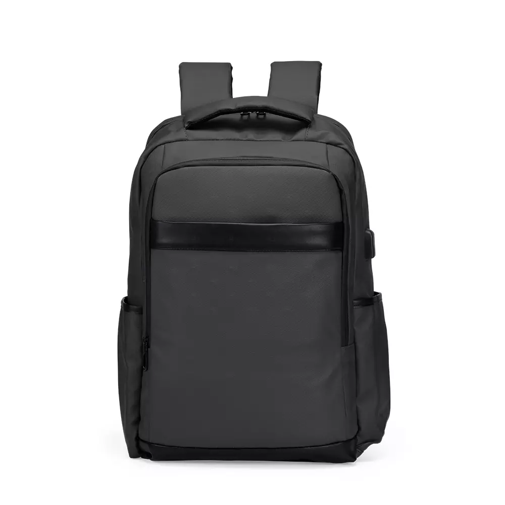 Mochila de Couro Sintético USB 26L Personalizada 