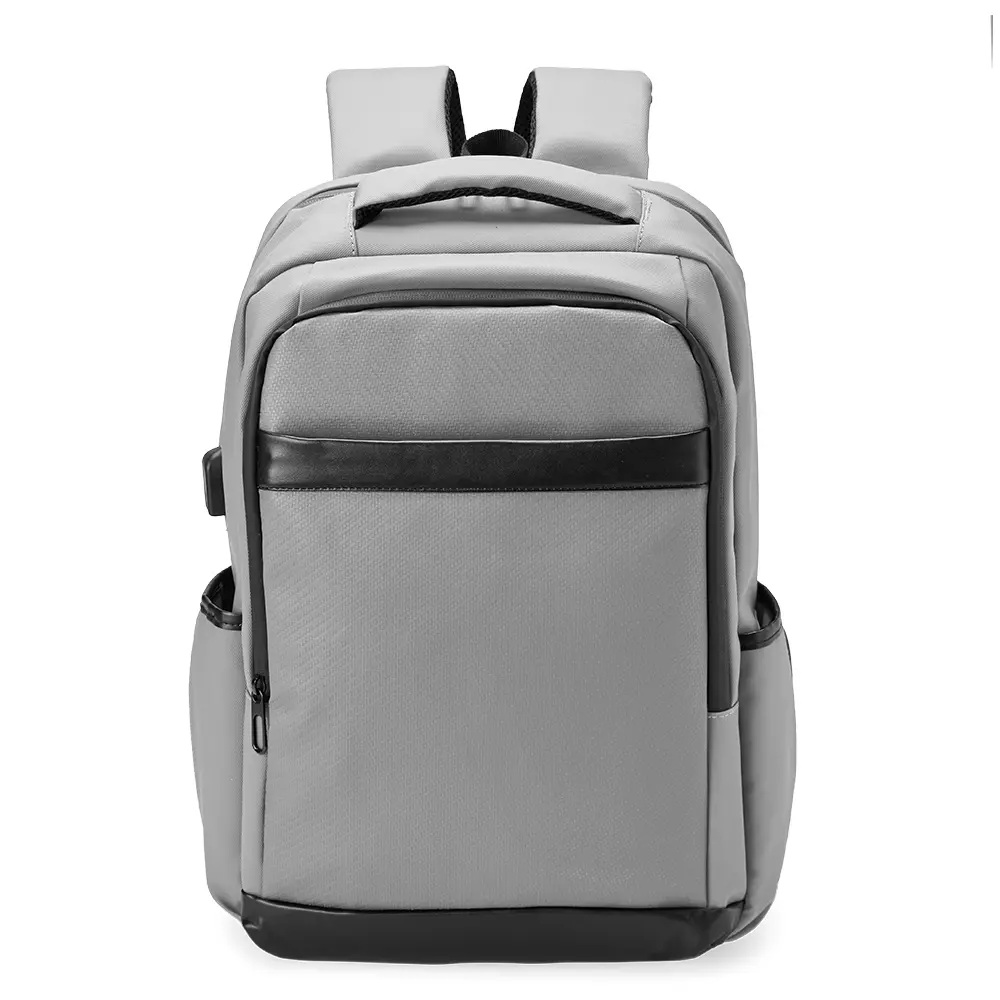Mochila de Couro Sintético USB 26L Personalizada 