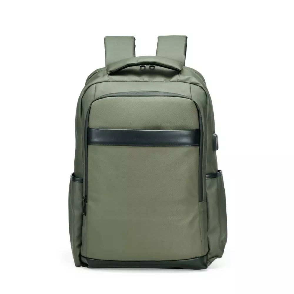 Mochila de Couro Sintético USB 26L Personalizada 
