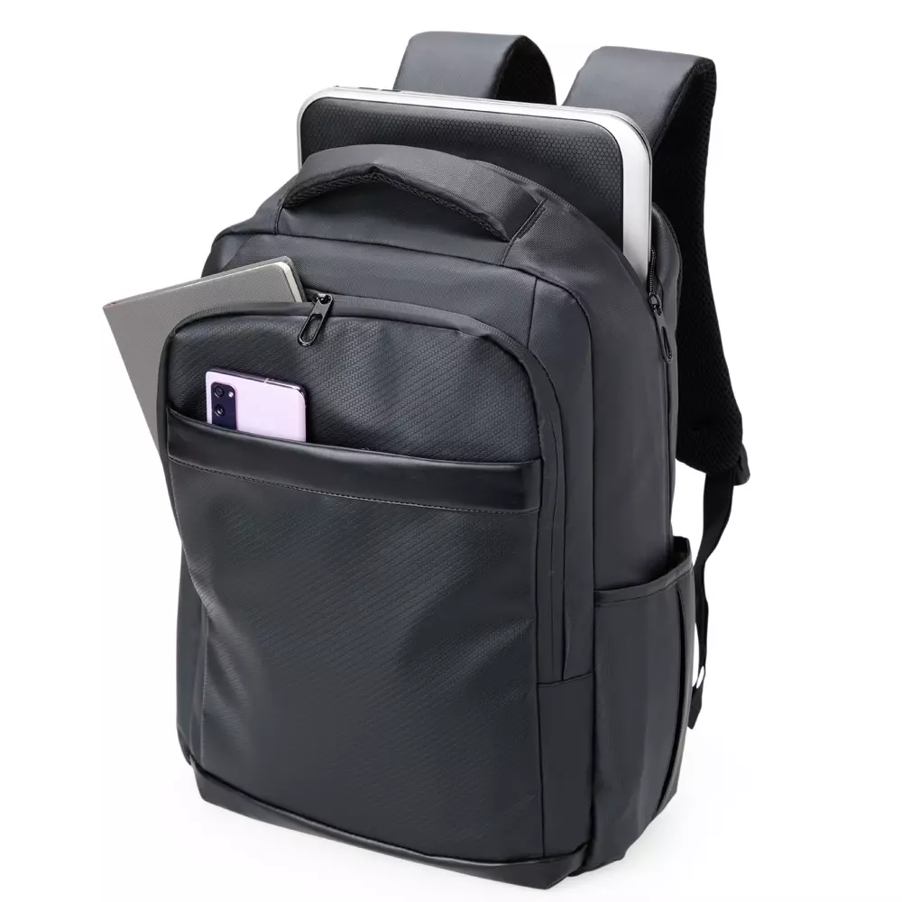 Mochila de Couro Sintético USB 26L Personalizada 