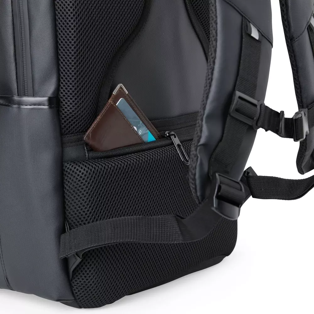 Mochila de Couro Sintético USB 26L Personalizada 