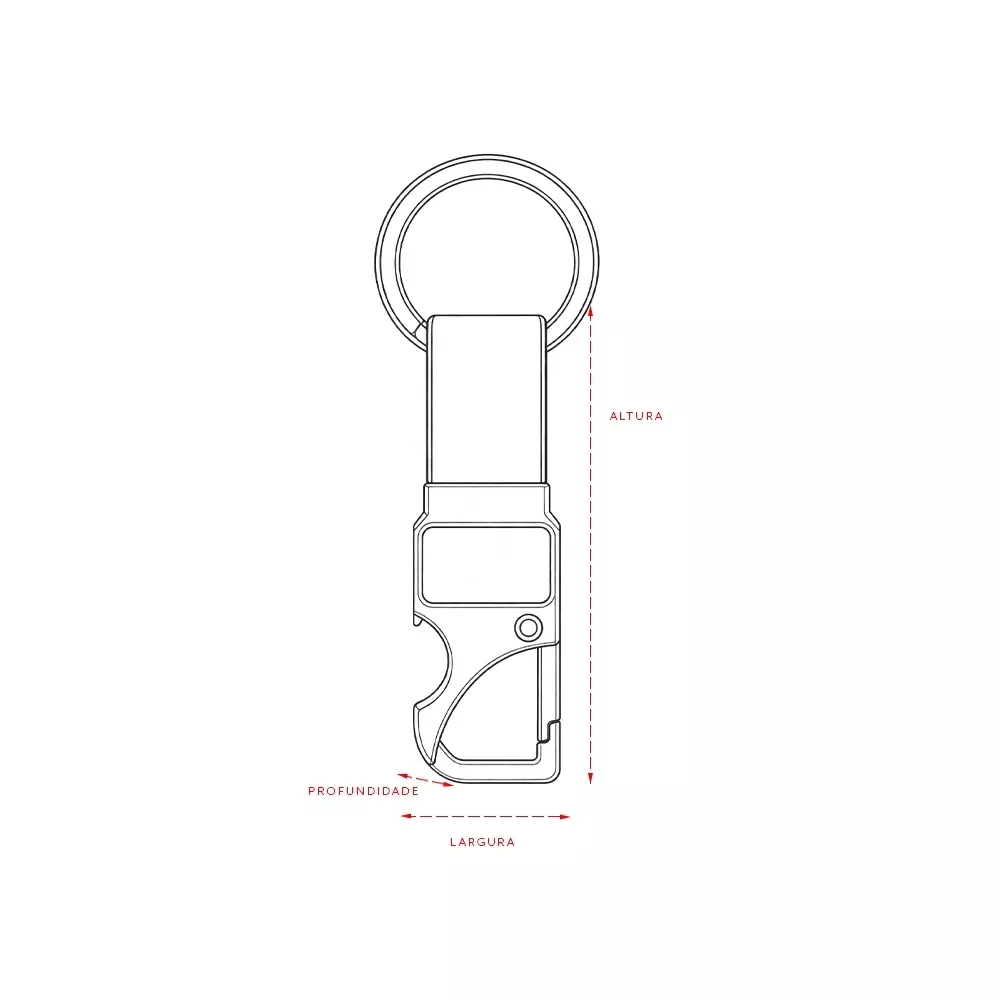 Chaveiro Metal com Mosquetão Personalizado 