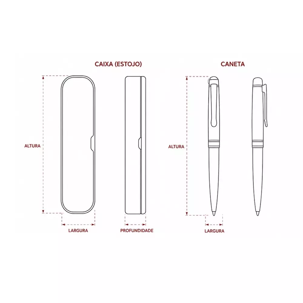 Conjunto Canetas Executivas 2 Peças Personalizado 