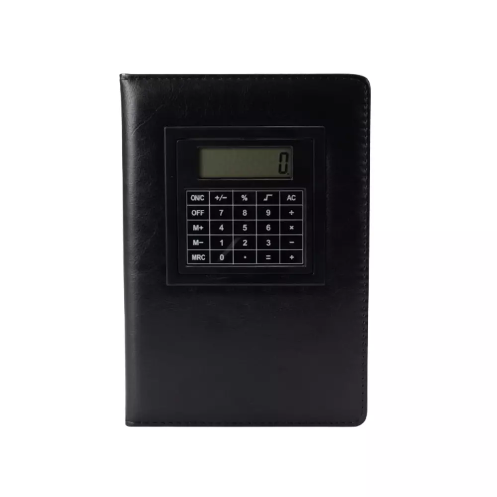 Caderneta PU com Calculadora Personalizada 
