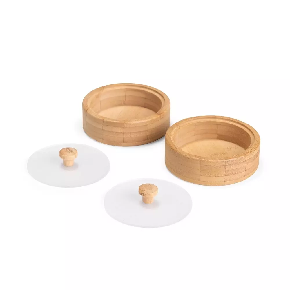 Conjunto de Potes Bambu 2 Peças Personalizado 