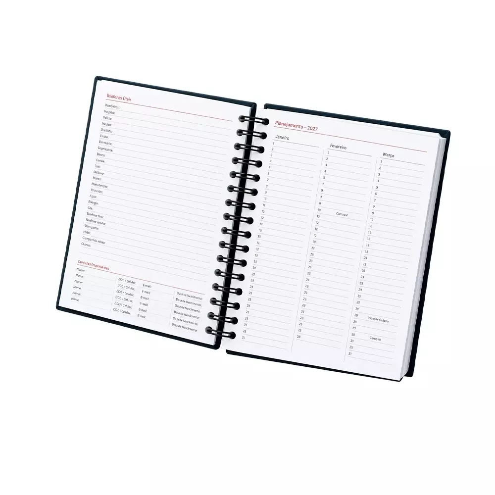 Agenda Diária 2027 Personalizada 
