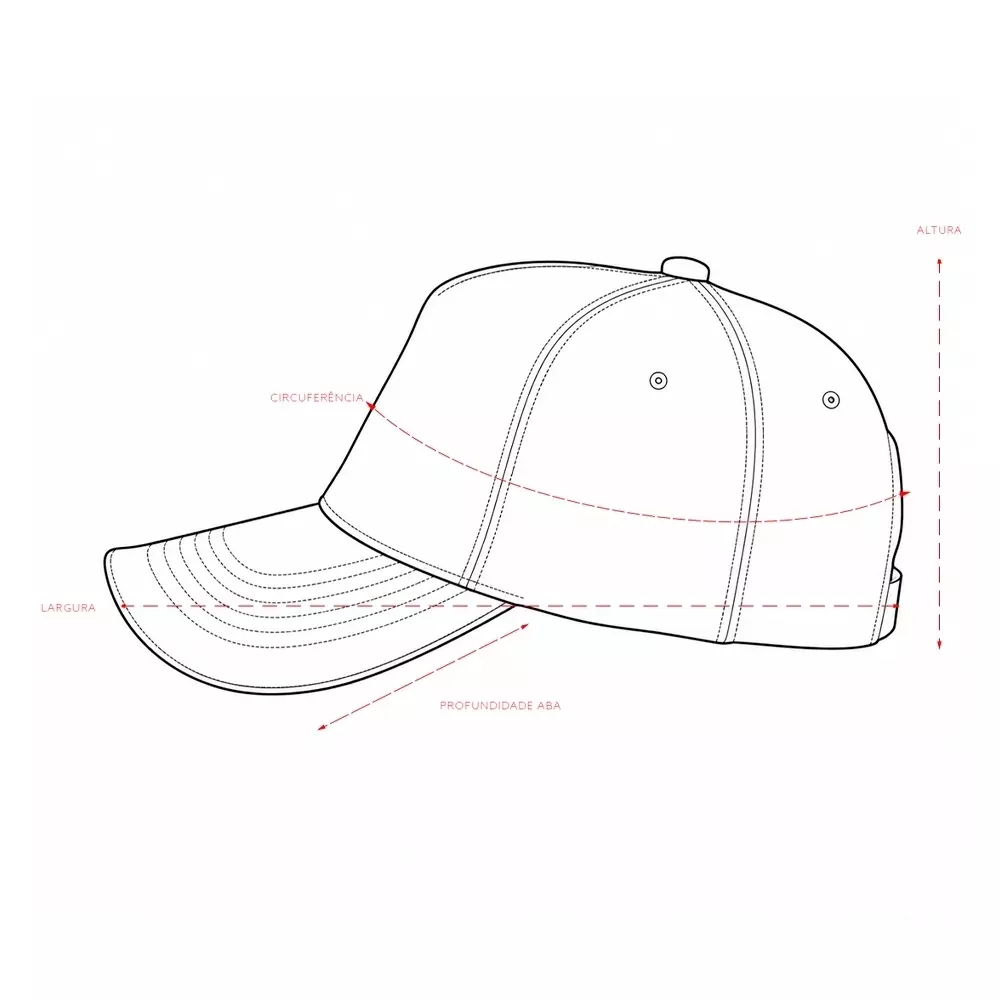 Boné Poliéster Aba Curva Personalizado 