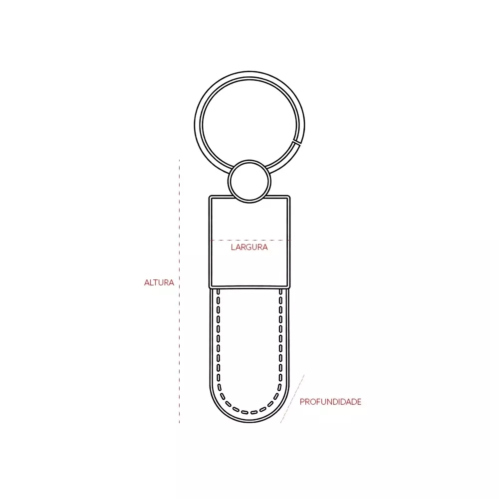 Chaveiro de Metal com PU Personalizado 